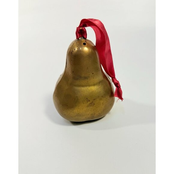 Brass Pear shaped Ornament Life sized Christmas Tree Home Decor Decorative - Picture 7 of 12